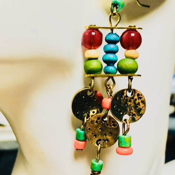 NWT - Treska Goldtone Pierced Earrings - Two Inch - Picture 2 of 2